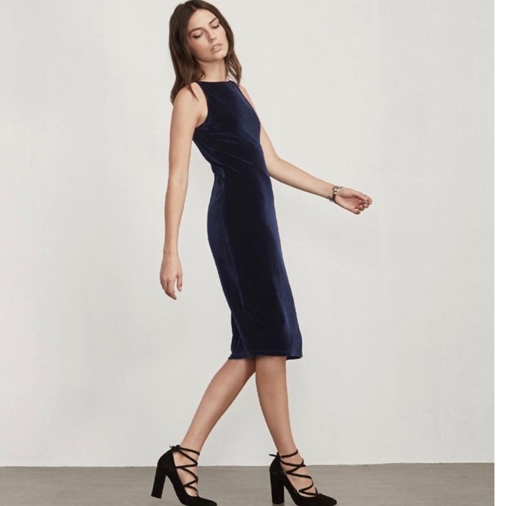 REFORMATION Midnight Blue Pretoria Dress